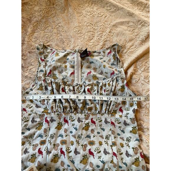 Vintage 90s bird print mini baby‎ doll dress size xs - Picture 7 of 9